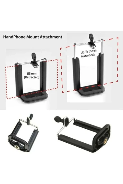 2.1 Metre Tripod – 3in1 360° Döner Başlıklı Telefon Tutucu, Ring Light ve Stüdyo Lamba Ayağı Stand - 5