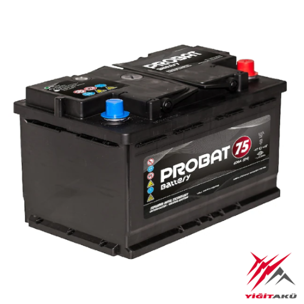 YİĞİT AKÜ PROBAT 12 V 75 AH 600A(EN)