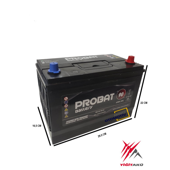 YİĞİT AKÜ PROBAT 12 V 90 AH 650A(EN) - 2