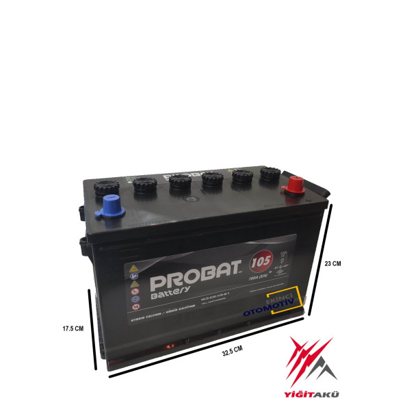 YİĞİT AKÜ PROBAT 12 V 105 AH 700A(EN) - 2