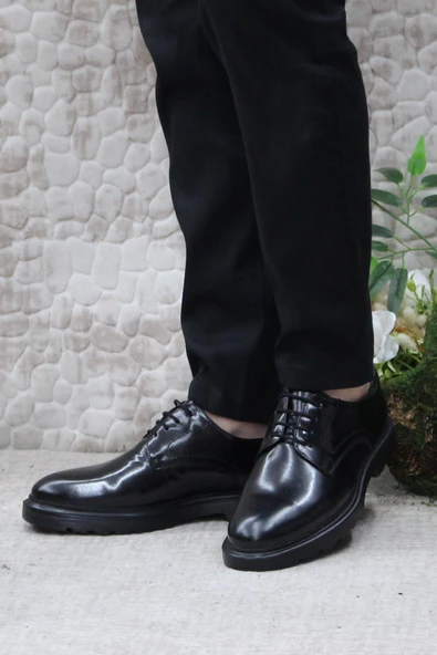 Mehmet Mete 2746 Siyah Açma İç Ve Dış Hakiki Deri Kalın Taban Erkek Ayakkabı - 3