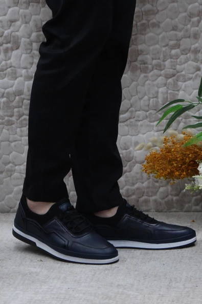 Mehmet Mete 42201 Lastik Bağçıklı Rahat İç Ve Dış Hakiki Deri Erkek Ayakkabı - Resim 7