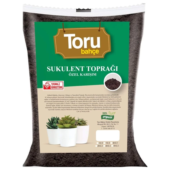 Toru Bahçe Sukulent Toprağı Özel Karışım 20 lt