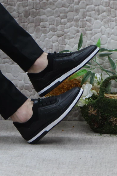 Mehmet Mete 42201 Lastik Bağçıklı Rahat İç Ve Dış Hakiki Deri Erkek Ayakkabı - Resim 5