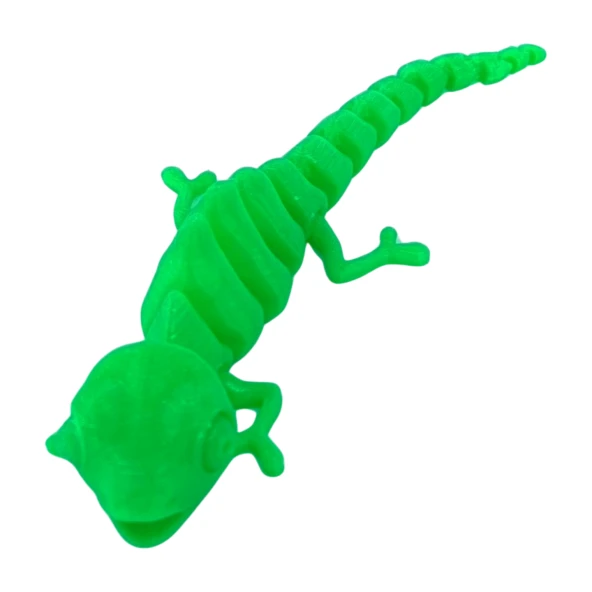 3D Hareketli Bukalemun Figürlü Oyuncak - NeonYeşil - Resim 6