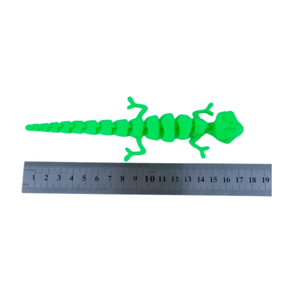 3D Hareketli Bukalemun Figürlü Oyuncak - NeonYeşil - Resim 8