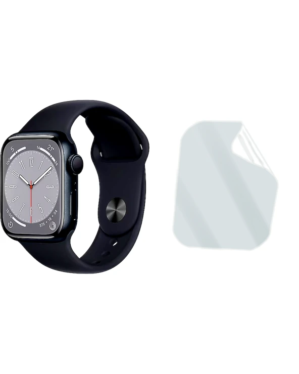 Apple Watch Series 8 41mm Saat Uyumlu Uv Nano Kırılmaz Cam Ekran Koruyucu Film 8684609286113