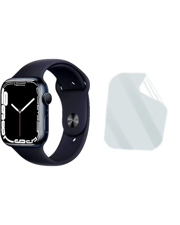 Apple Watch Series 7 45mm Saat Uyumlu Uv Nano Kırılmaz Cam Ekran Koruyucu Film 8684609286168