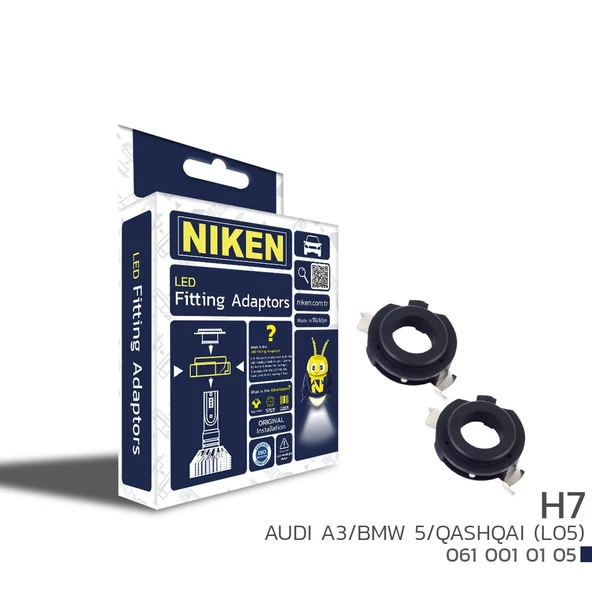 NİKEN H7 AUDI A3/BMW 5/QASH (L05 Led xenon montaj aparatı adaptörü