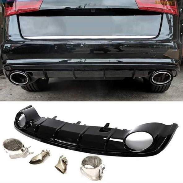 AUTOGP Audi a6 rs6 arka tampon difüzör + egzoz ucu 2015 / 2018 - 3