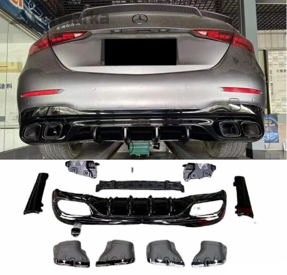 AUTOGP Mercedes W206 c63 amg arka tampon difüzör ve egzoz ucu amg 2021 - Resim 2