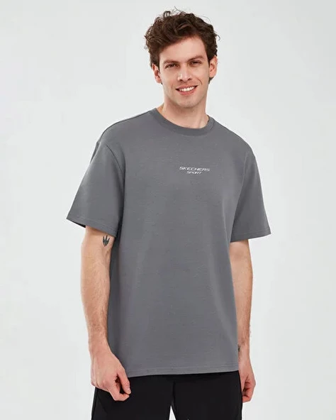 Skechers S231094-003 Graphic M Sleeve Erkek Spor Tişört