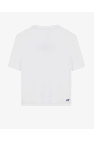 Skechers S241199-100 Graphic W Sleeve Kadın Spor Tişört - Resim 7