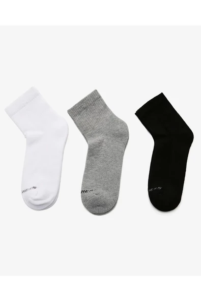Skechers S192136-900 U Skx Padded Mid Cut Socks 3 Pack Unisex Çorap - 2