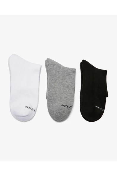 Skechers S192136-900 U Skx Padded Mid Cut Socks 3 Pack Unisex Çorap - 3