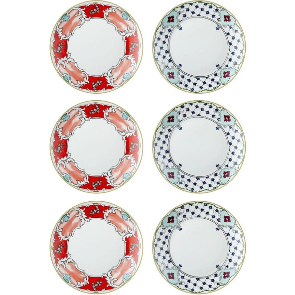 The Mia DNR0057 Amore Pasta Tabağı 6 Lı Set - 21 cm