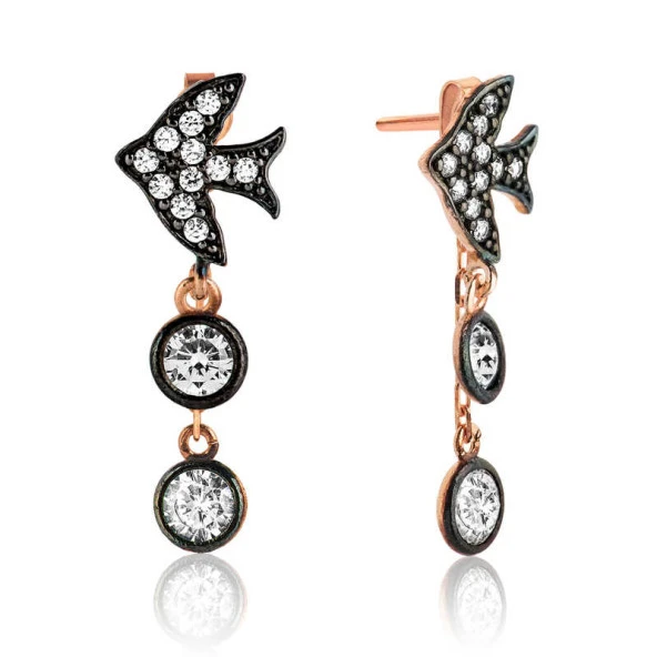 Gümüş Zincirli Kırlangıç Küpe ürün görseli 1