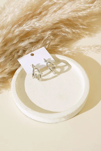 Kıvrımlı Küpe Gümüş - 2