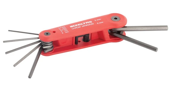 İzeltaş 4912000007 Kaset Allen Anahtar Takımı 7 Parça (1,5 mm - 6 mm) ürün görseli 1