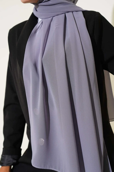 Multi Şifon Şal Zaraf Serisi Kayrak Grisi - Resim 4