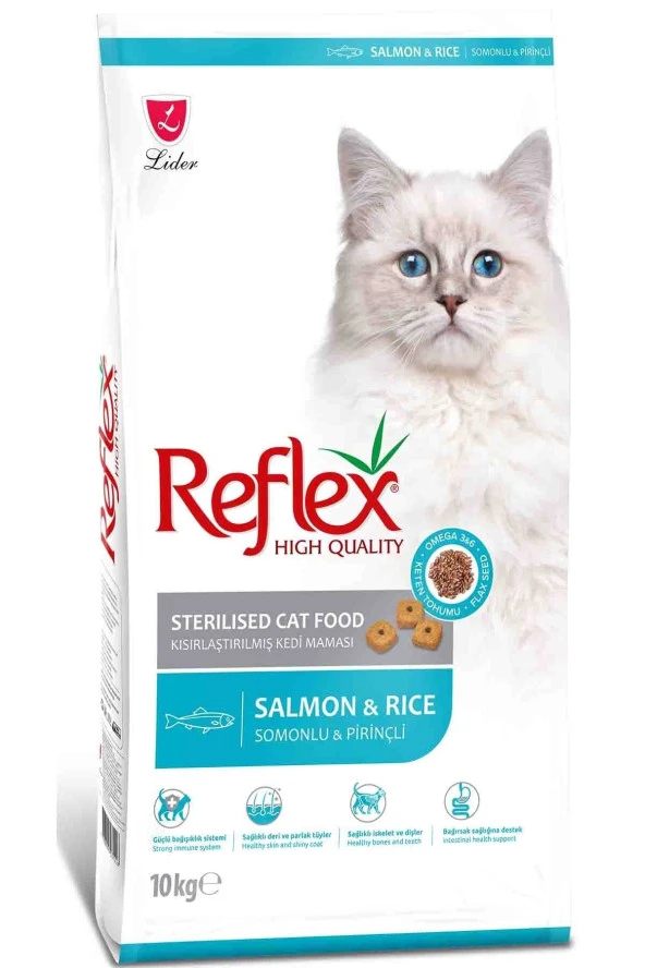 Reflex Somonlu Kısırlaştırılmış Yetişkin Kedi Maması 10 Kg.