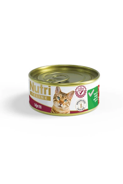 Nutri Feline Sığır Etli Yaş Kedi Maması 85 gr