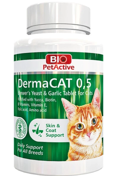 Biopetactive Dermacat 0,5 Kediler Için Tablet 150 Tablet