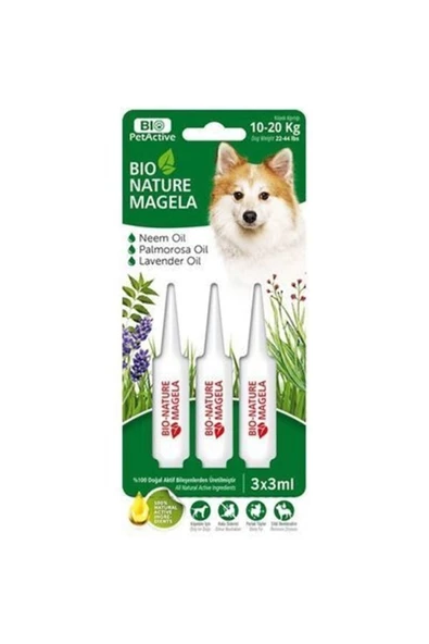 Biopetactive Nature Magela Köpek Damlası 10-20 Kg 3x3 Ml