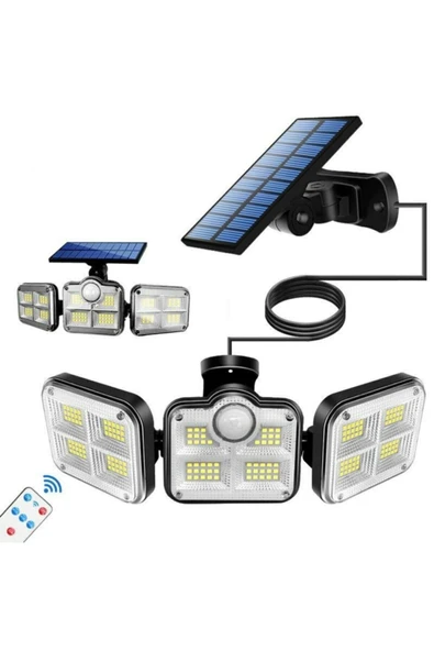 Kumandalı Solar Güneş Enerjili 122 Ledli Hareket Sensörlü Bahçe Aydınlatma - 5