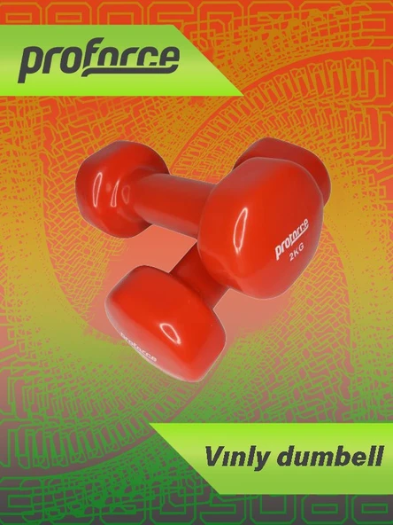 Proforce Vdb Dışı Vinil Kaplı Içi Çelik Döküm Ağırlık Dambıl 2 Kg -tek Adet