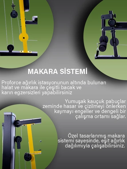Proforce Emh07- Tek Kişilik Çok Fonksiyonlu Ayarlanabilir Ağırlık Çalışma İstasyonu - 3