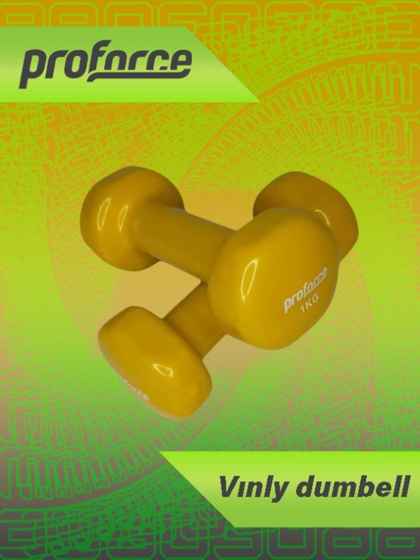 Proforce Vdb Dışı Vinil Kaplı Içi Çelik Döküm Ağırlık Dambıl 1 Kg -tek Adet