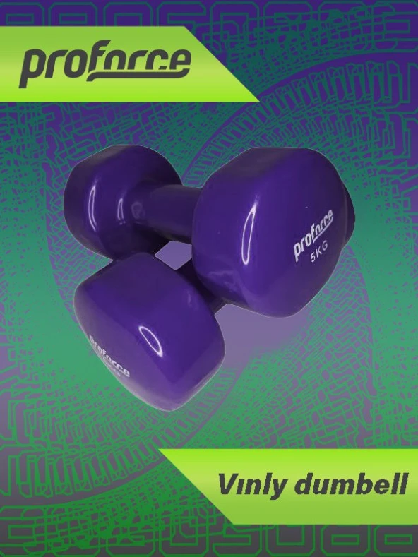 Proforce Vdb Dışı Vinil Kaplı Içi Çelik Döküm Ağırlık Dambıl 5 Kg -tek Adet
