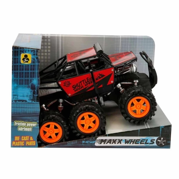 Maxx Wheels Rock Crawler Sürtmeli Araba 21 cm. - Kırmızı