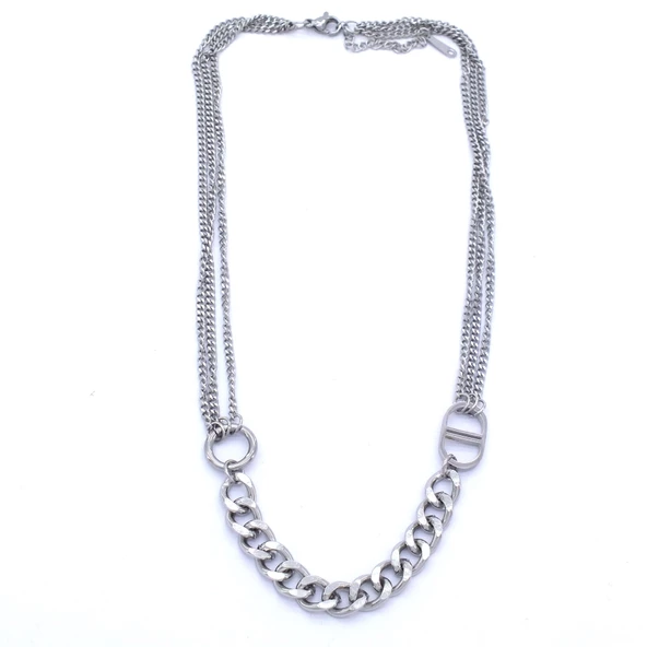 Çelik Kolye, Paslanmaz Çelik Kadın Kolye, Zincir Model KLY-349 - Resim 3