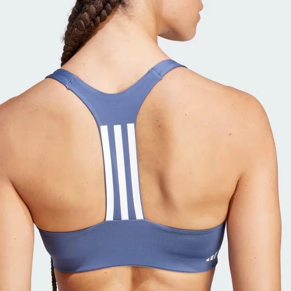 Adidas IT6629 Power Impact Train Medium-Support 3-Stripes Bra Lila - 2