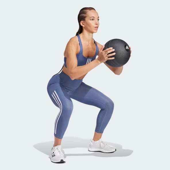 Adidas IT6629 Power Impact Train Medium-Support 3-Stripes Bra Lila - 7