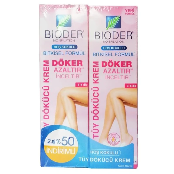 Bioder Bitkisel Formül Tüy Dökücü Krem 100 ml +100ml