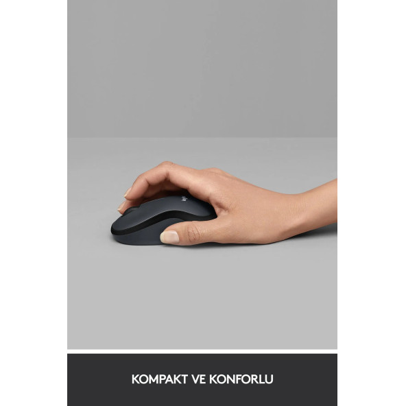 logitech M220 Sessiz Kompakt Kablosuz Mouse - Mavi - 3