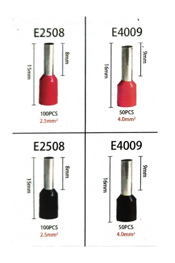 HSC8 6-4A Terminal Sıkma Pensesi + 520 Parça Kablo Pabucu - 4
