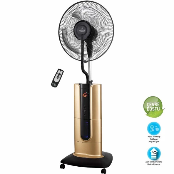Airking Cool Pro 18'' Soğuk Buharlı, İyonizerli, Uzaktan Kumandalı Vantilatör - Gold