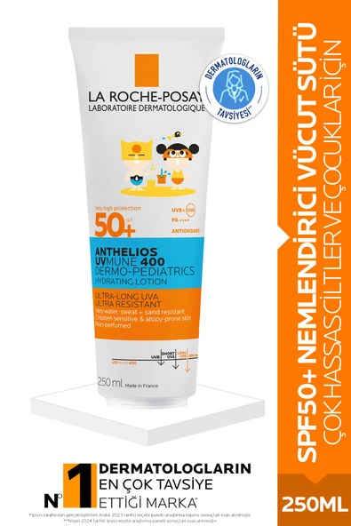 LA ROCHE POSAY Anthelios Dermo Pediatrics Uvmune400 Nemlendirici Vücut Sütü Spf50 250ml 3337875888851