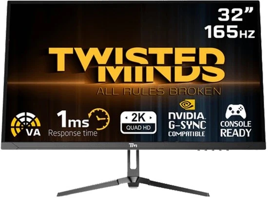 TWISTED MINDS 32 TM32QHD165VA QHD 165HZ 1MS HDMI DP HDR FAST VA ÇERÇEVESİZ GAMING MONİTÖR