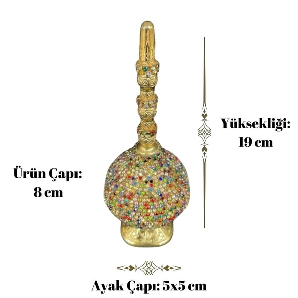 Dekor Amaçlı Renkli Taş Ebruli Dekoratif Güldanlık Altın - 2