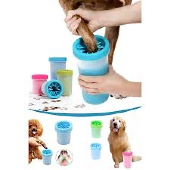 Petzoom Küçük Boy Köpek Pati Temizleme Ve Yıkama Bardağı Mavi