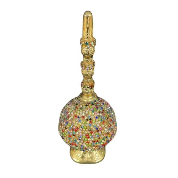 Dekor Amaçlı Renkli Taş Ebruli Dekoratif Güldanlık Altın