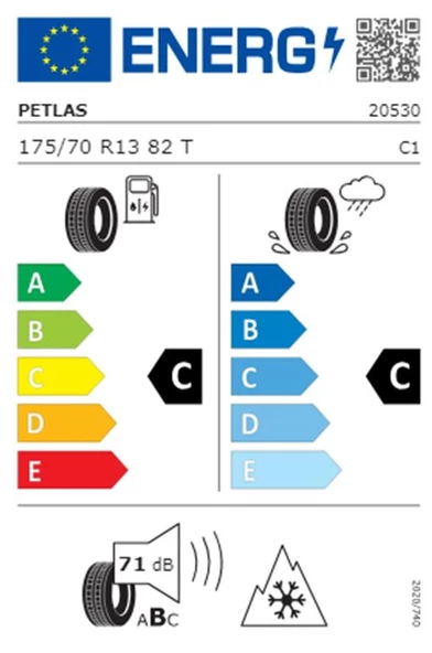 Petlas 175/70 R13 82T TL MULTI ACTION PT565 Dört Mevsim Lastiği (Üretim Tarihi:2024) - 2