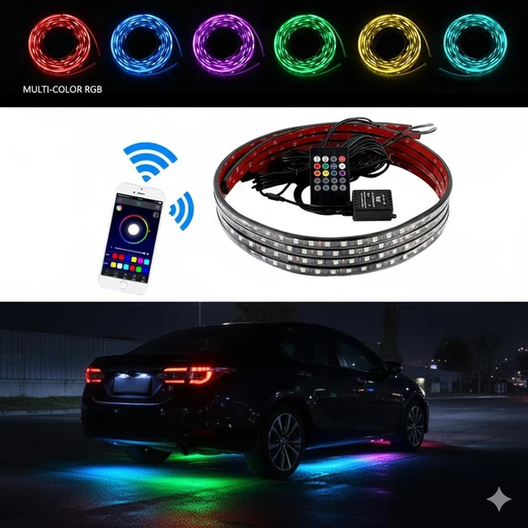 Araç altı aydınlatma gündüz ledi 90*120cm Telefondan kullanım Premium Led ürün görseli 1