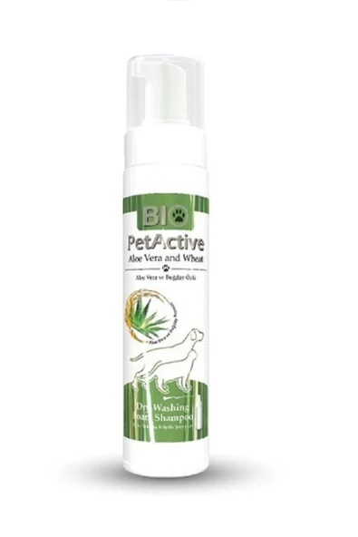 Biopetactive Aloe Vera Özlü Kedi Köpek Kuru Köpük Şampuan 200ml