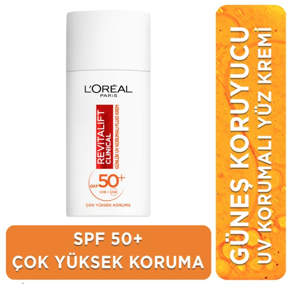 L'Oréal Paris Revitalift Clinical SPF 50+ Günlük Yüksek UV Korumalı Yüz Güneş Kremi 50ml